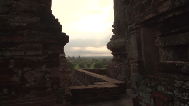 Pagoda vägg i Myanmar — Stockvideo