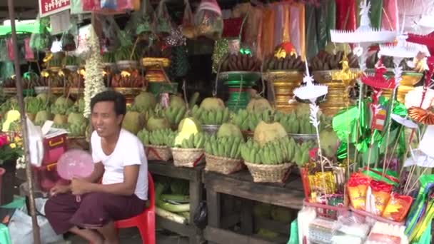 Rangum, mercado de rua — Vídeo de Stock