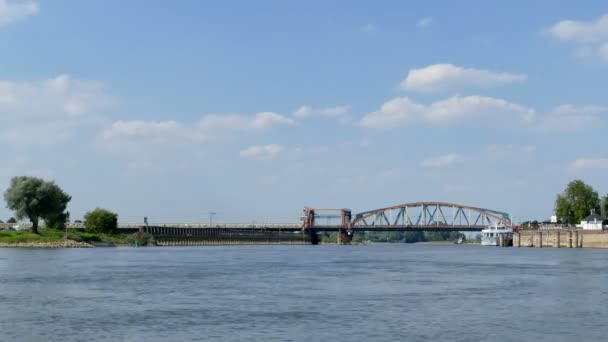 Oude IJssel-brug — Stockvideo