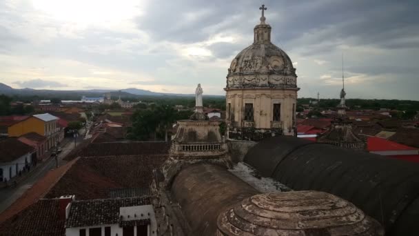 Rooftop of Iglesia La Merced — Stock Video