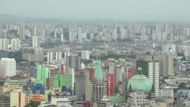 Sao paulo, panorama der skyline — Stockvideo