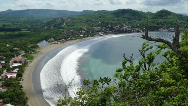 Zobacz na plaży San Juan del Sur — Wideo stockowe