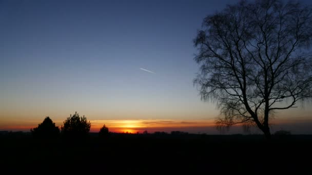 Upływ czasu zachód słońca w Wierdenseveld — Wideo stockowe