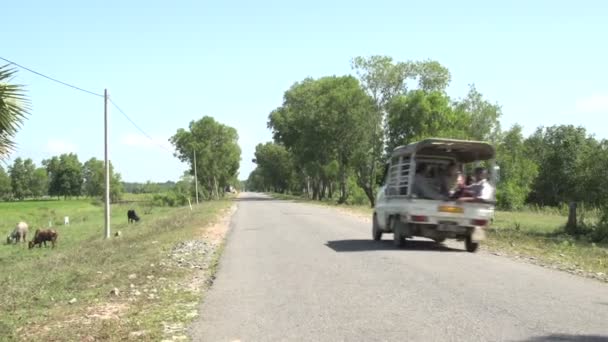 Verkehr in ngwe saung — Stockvideo