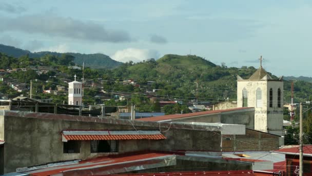 Overzicht van Matagalpa dorp — Stockvideo