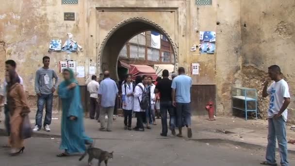 Medina gate i Kasbah — Stockvideo