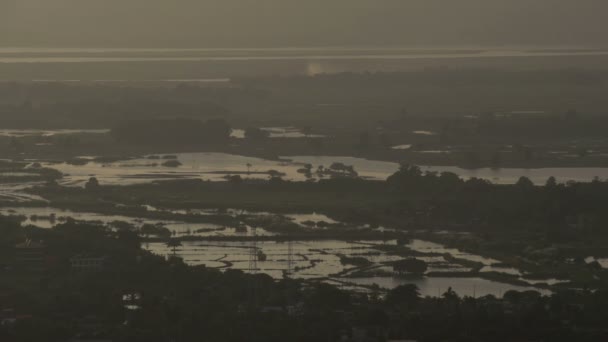 Puesta de sol desde Mandalay Hill — Vídeos de Stock