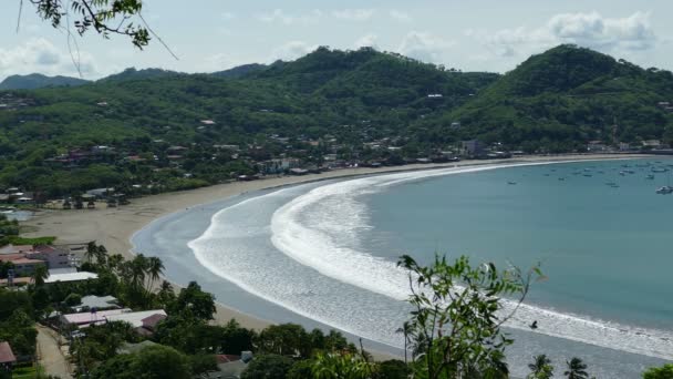 Vue sur la plage San Juan del Sur — Video