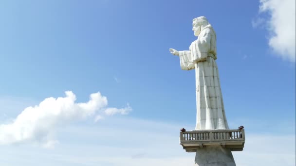 Statua Chrystusa miłosierdzia — Wideo stockowe