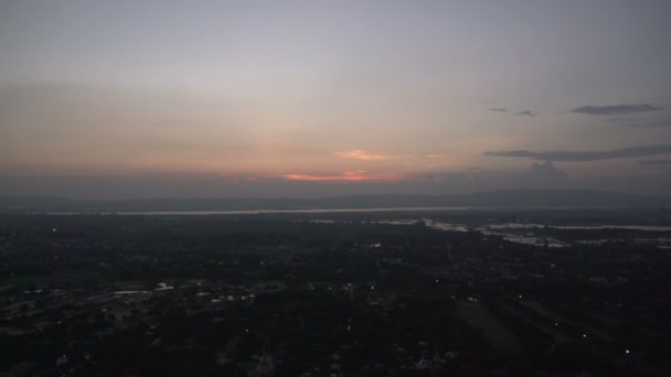 Закат с Мандалайского холма — стоковое видео