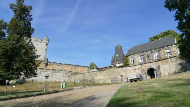 Castle Bentheim in Bad Bentheim — Stok video