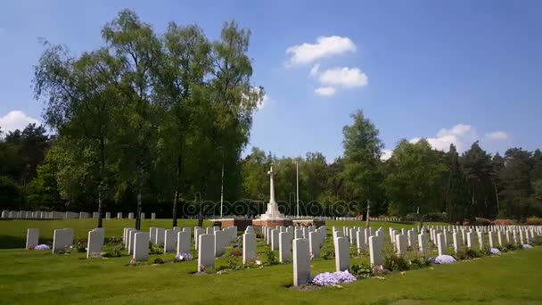 Canadian War Cemetery in Holten — Stok video