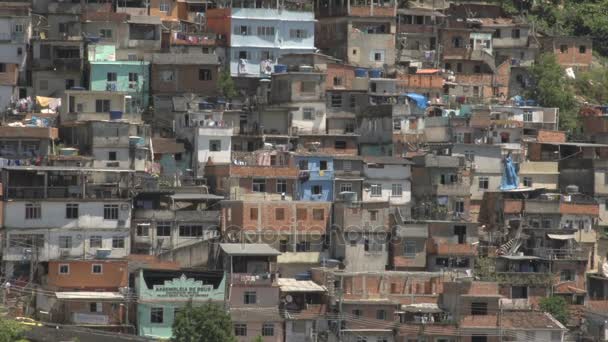 Rio, Overview city, Favela — Stock Video