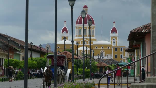 Kathedraal van Granada, Nicaragua — Stockvideo