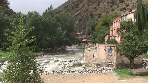 Beautiful Ourika river — Stock Video