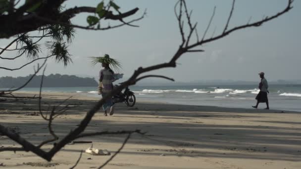 Praia de ngwe saung — Vídeo de Stock