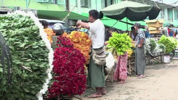Mercado callejero asiático — Vídeo de stock