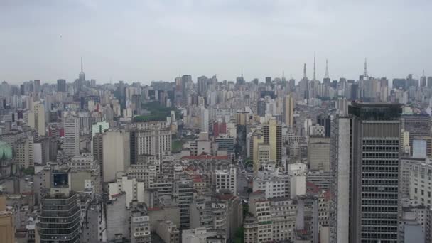 Sao Paulo, panorama del horizonte — Vídeo de stock