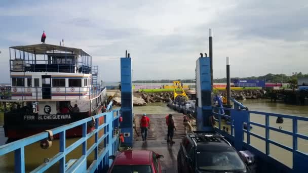 Saliendo de San Jorge en ferry — Vídeos de Stock