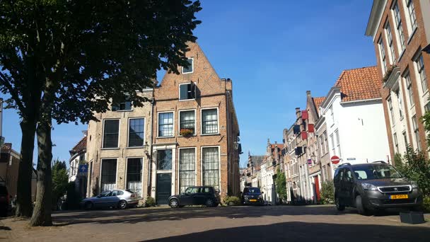 Historic street of Deventer — Stock Video