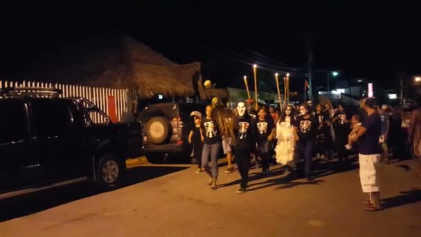 Halloween in San Juan del Sur — Αρχείο Βίντεο