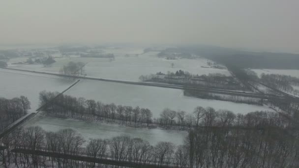 Paesaggio invernale olandese — Video Stock