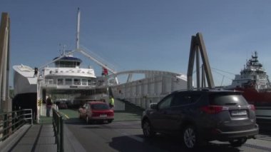 Norveç yükleme feribot görüntüleri