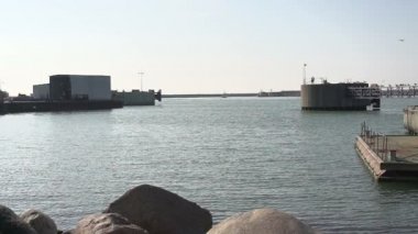 Hirtshals feribot liman günbatımı görüntüleri