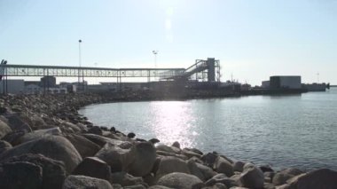 Hirtshals feribot liman günbatımı görüntüleri