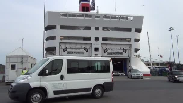 Filmati Oslo Traghetto Stena Line Auto Che Scendono Dal Traghetto — Video Stock