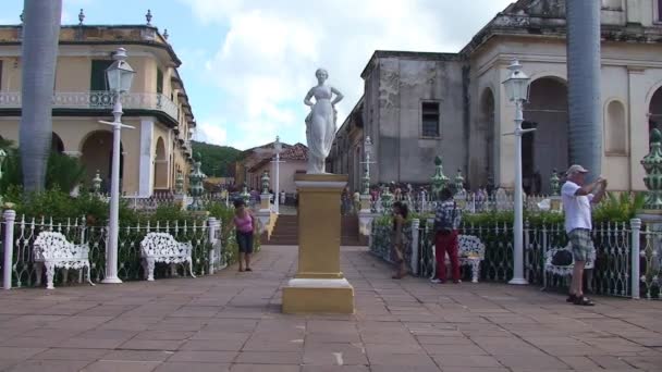 Pohled na náměstí plaza mayor — Stock video