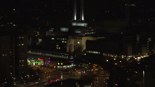 Horizonte de Berlín por la noche — Vídeo de stock