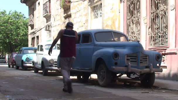 Straatmening van Havana — Stockvideo