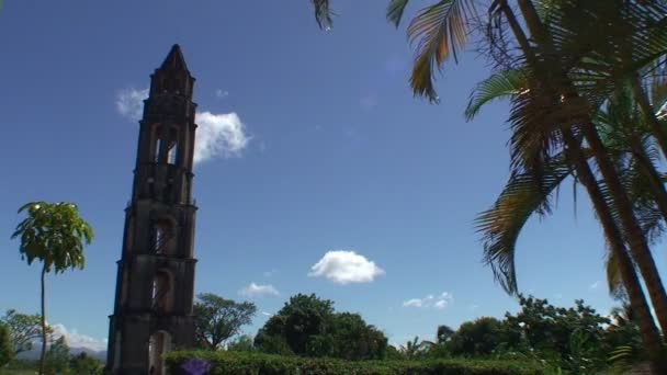 Vista de la torre de Manaca Iznaga — Vídeo de stock