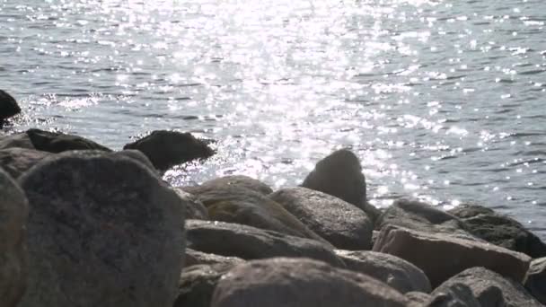 Hirtshals rochas na água — Vídeo de Stock
