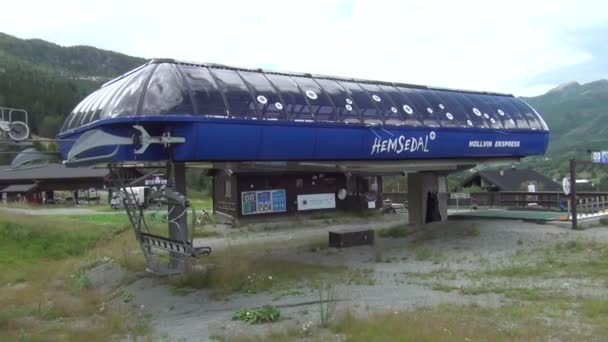 Hemsedal, Sessellift-Transporter — Stockvideo