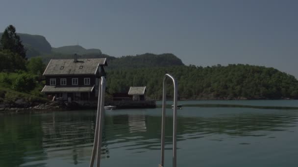 Noruega lago fiordes paisagem — Vídeo de Stock