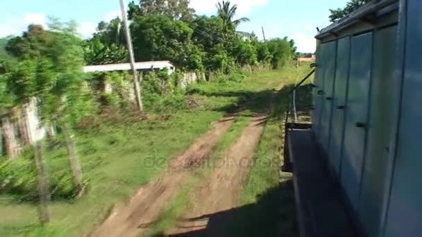 Visa Valle de los Ingenios från tåget — Stockvideo