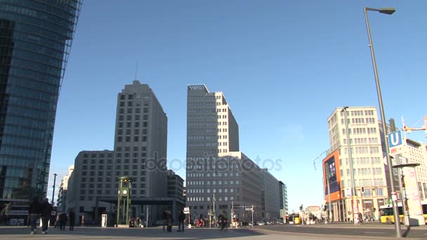 Potsdamer Platz traffic — Wideo stockowe