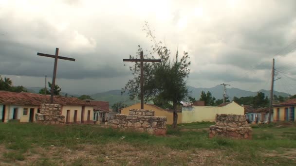 Three crosses in Trinidad — Stock Video