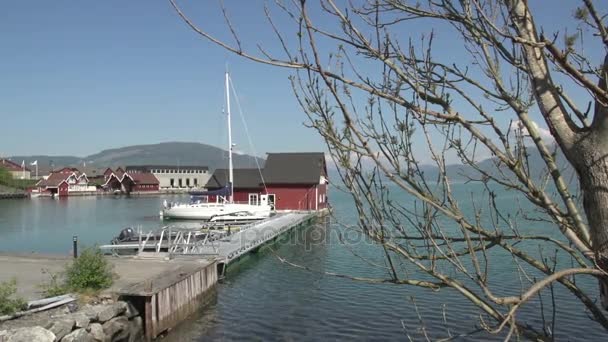 Noruega lago fiordos paisaje — Vídeo de stock