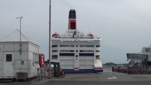 Materiał Oslo Stena Line Prom Przyjść Portu — Wideo stockowe