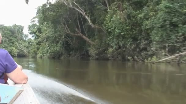 Boottocht op de rivier de Grand Rio — Stockvideo