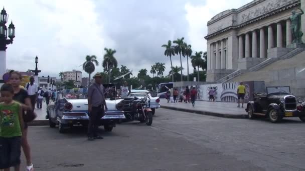 Weergave van Capitolio Nacional in Havana — Stockvideo