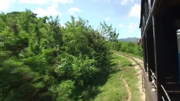 Vista del Valle de los Ingenios desde el tren — Vídeo de stock