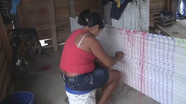 Grand Rio nehir yıkamada yapıyor kadın — Stok video
