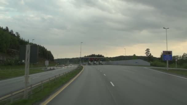 Caminhão de condução em Noruega — Vídeo de Stock