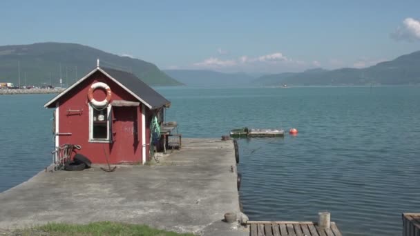 Noruega lago fiordos paisaje — Vídeo de stock