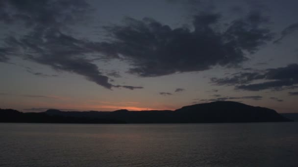 Norway Hjelmeland sunset — Stok video