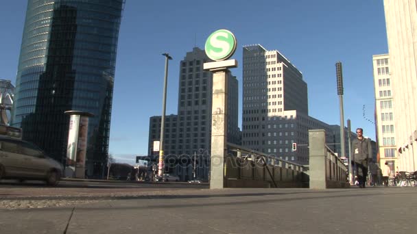 Tráfego Potsdamer Platz — Vídeo de Stock